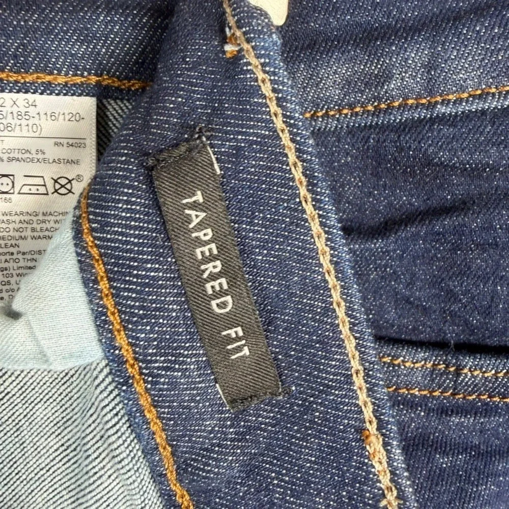 Banana Republic Tapered Fit Jeans Mens 42x34 Dark Wash Indigo Stretch Denim